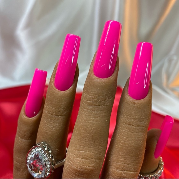 10 piece Press On Nails Long Sculpted Square Xs - Picture 2 of 11